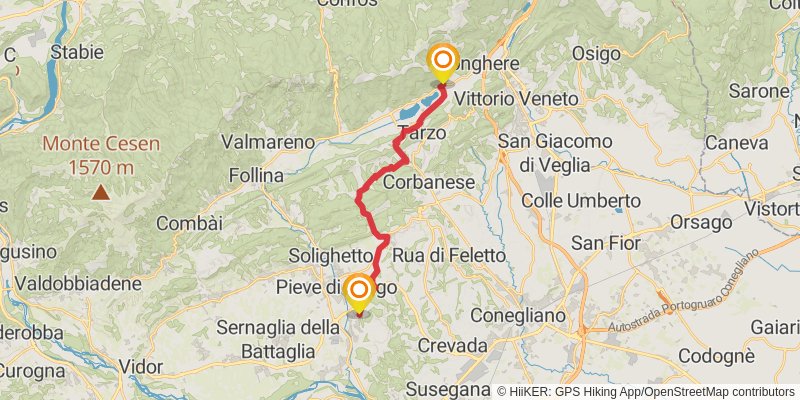 Dream Path - Traumpfad - Munich to Venice stage 32 Map