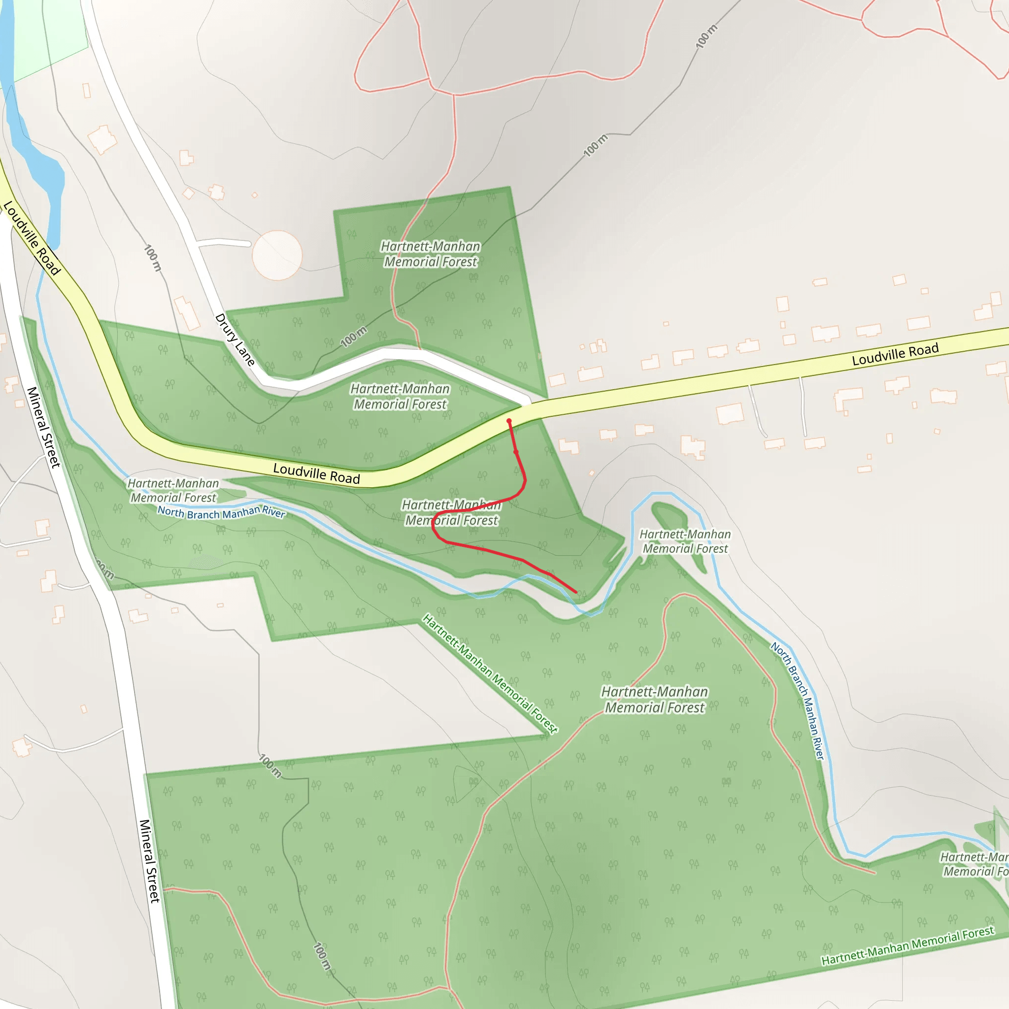 Hartnett-Manhan Memorial Forest Trail mobile static map