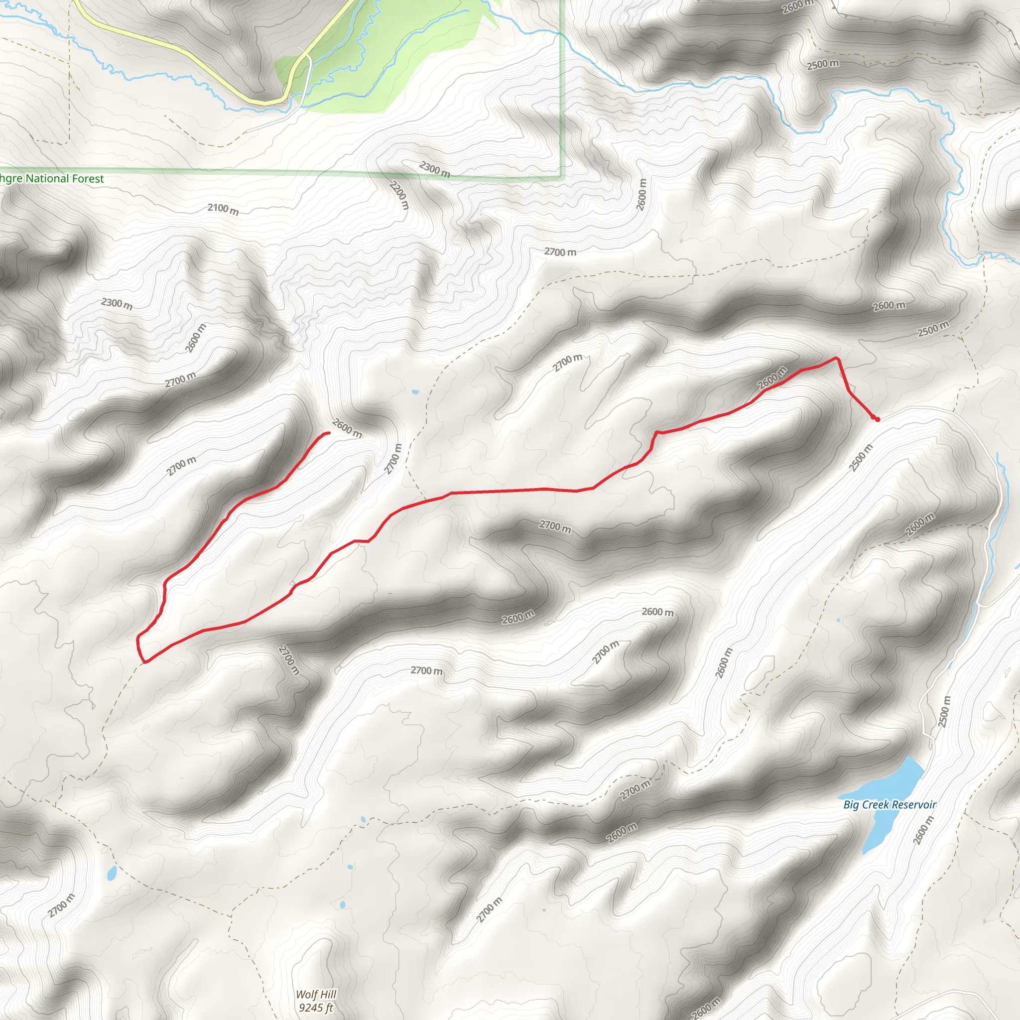 Middle Fork Bear Canyon Trail mobile static map