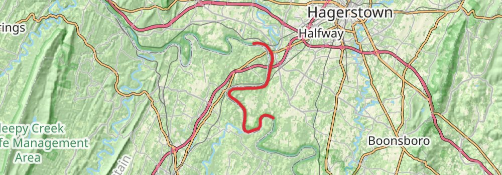 American Discovery Trail - Maryland and Washington DC stage 16 Map