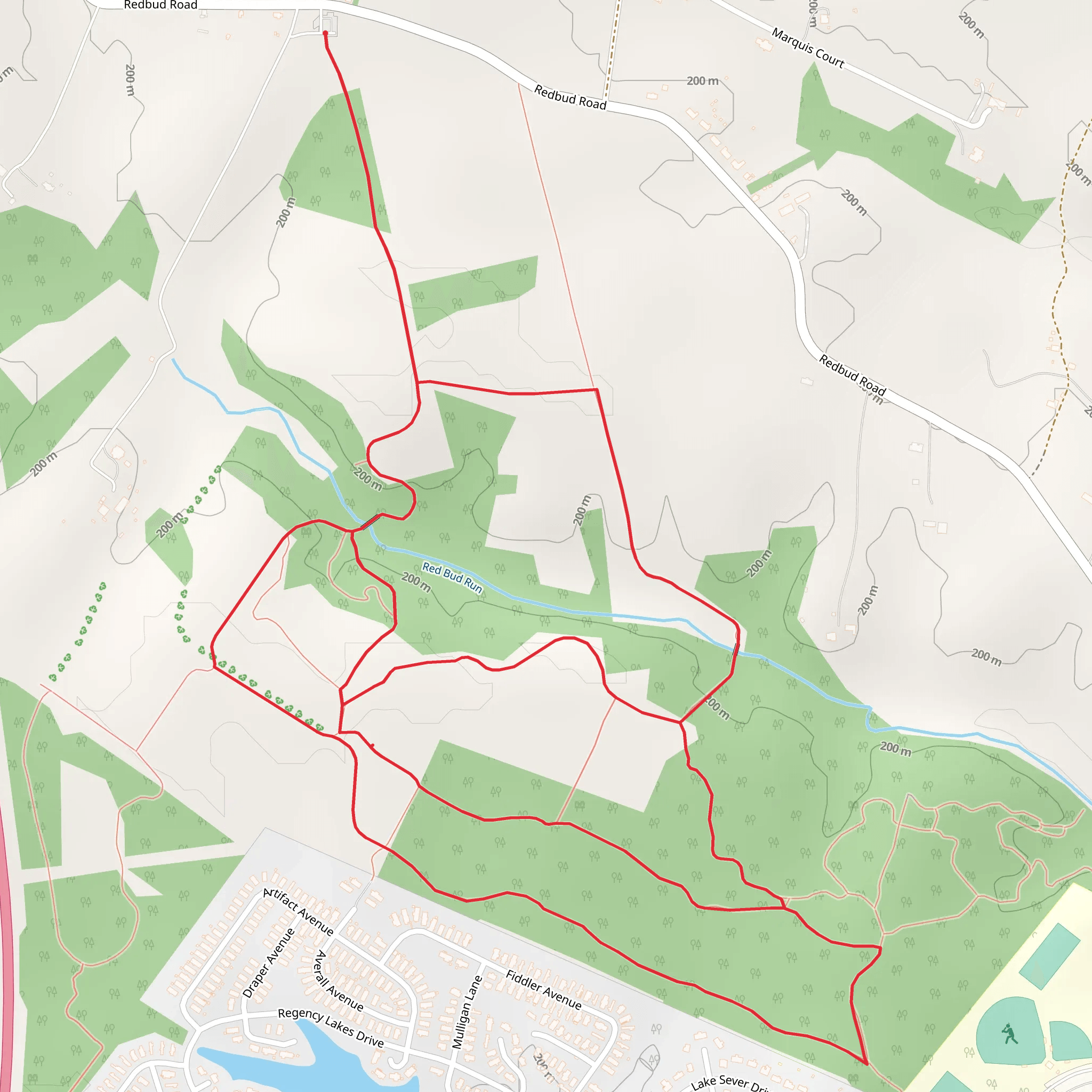 Red Bud Run Loop mobile static map