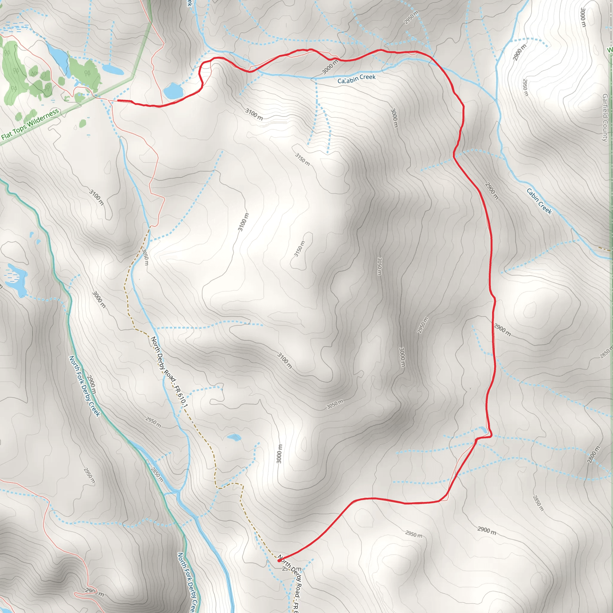 Indian Cliffs Trail mobile static map