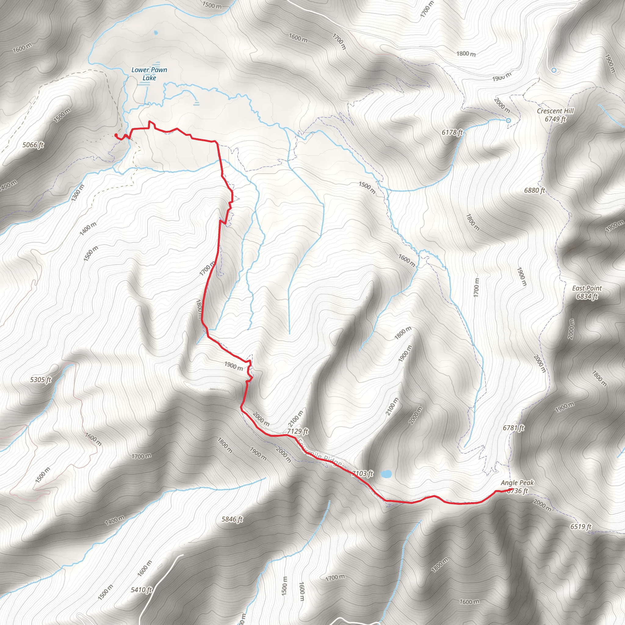 Four Mile Ridge Trail mobile static map