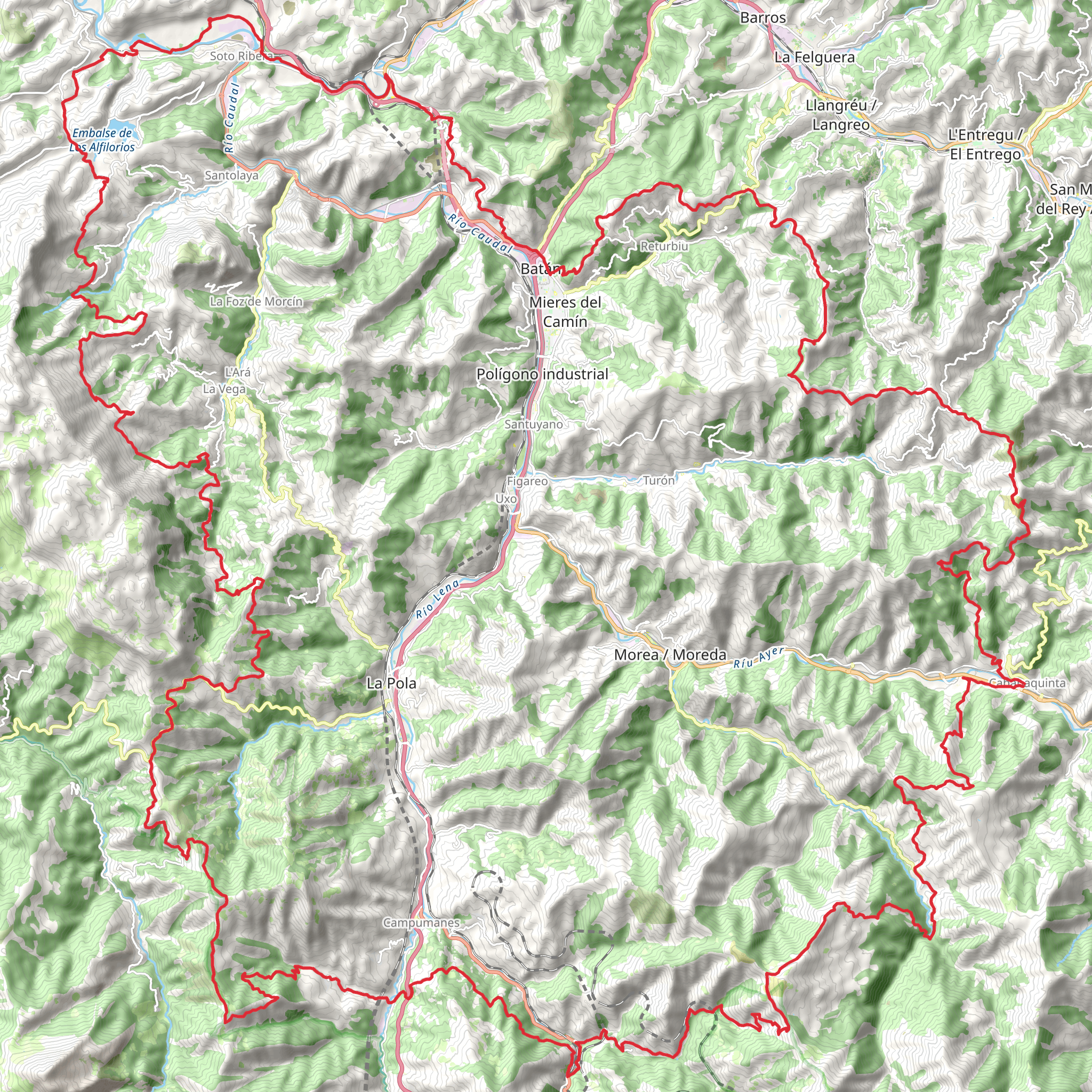 GR 208 Anillo de la Montaña Central mobile static map