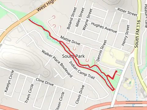 Clear Creek Loop from Dennis Street
