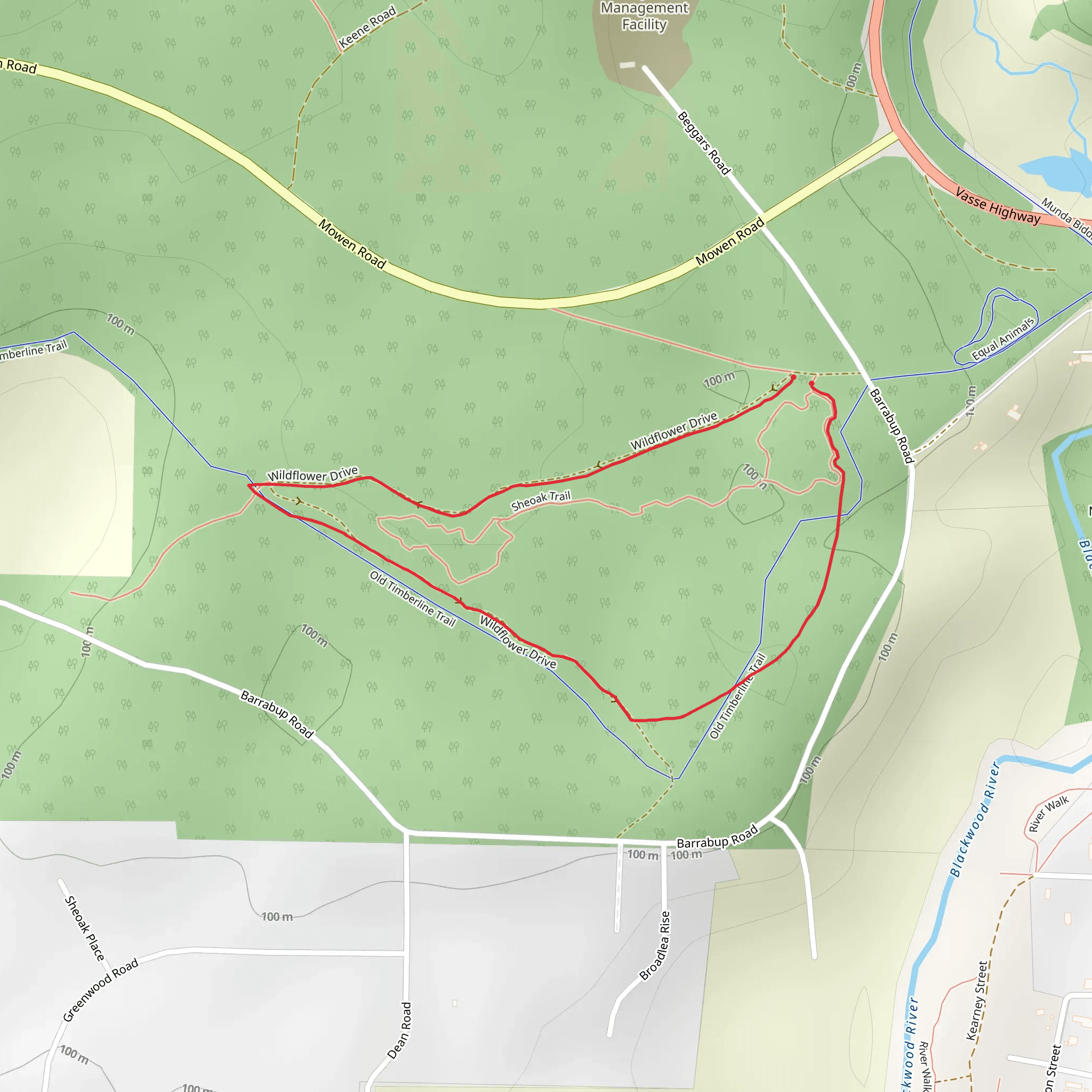 Wildflower Wander Trail mobile static map