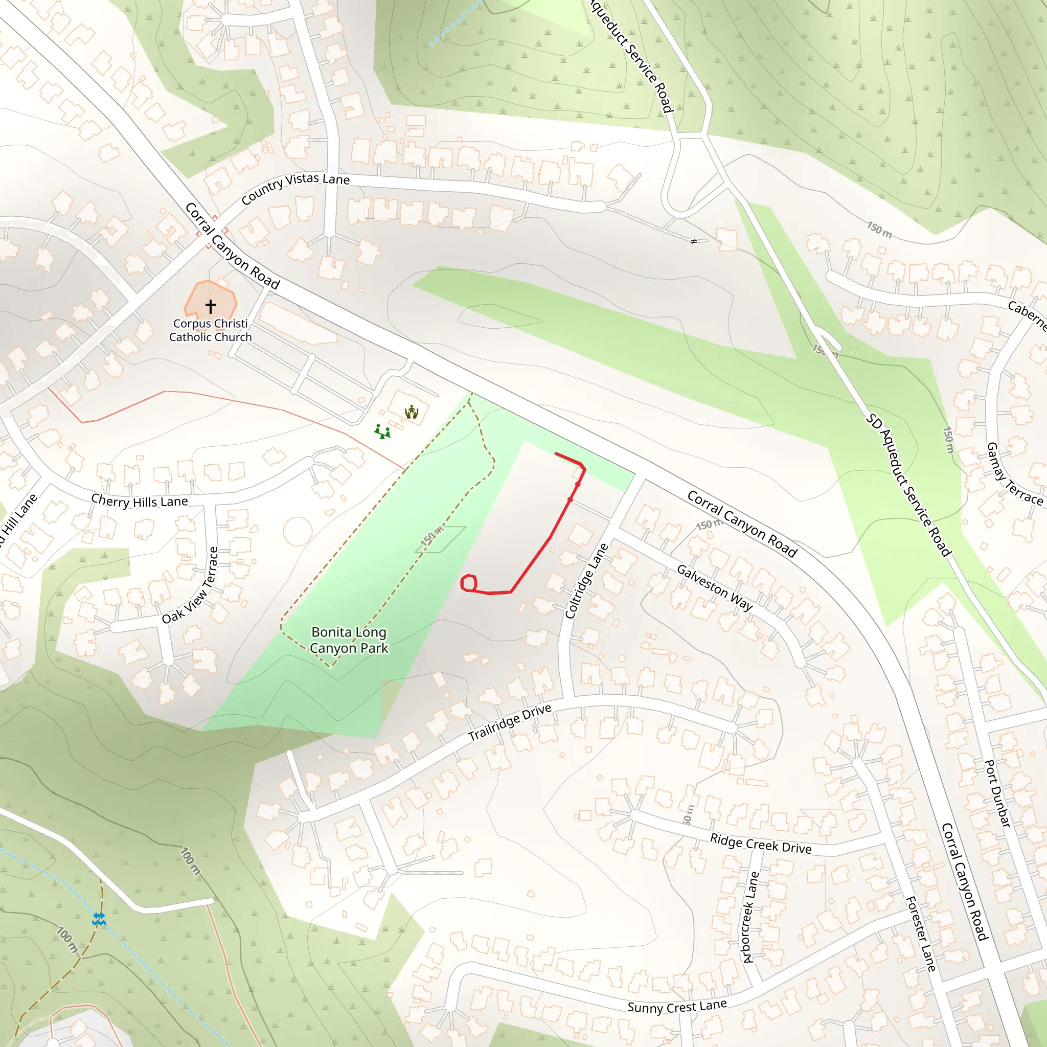 Bonita Long Canyon Park Walk mobile static map