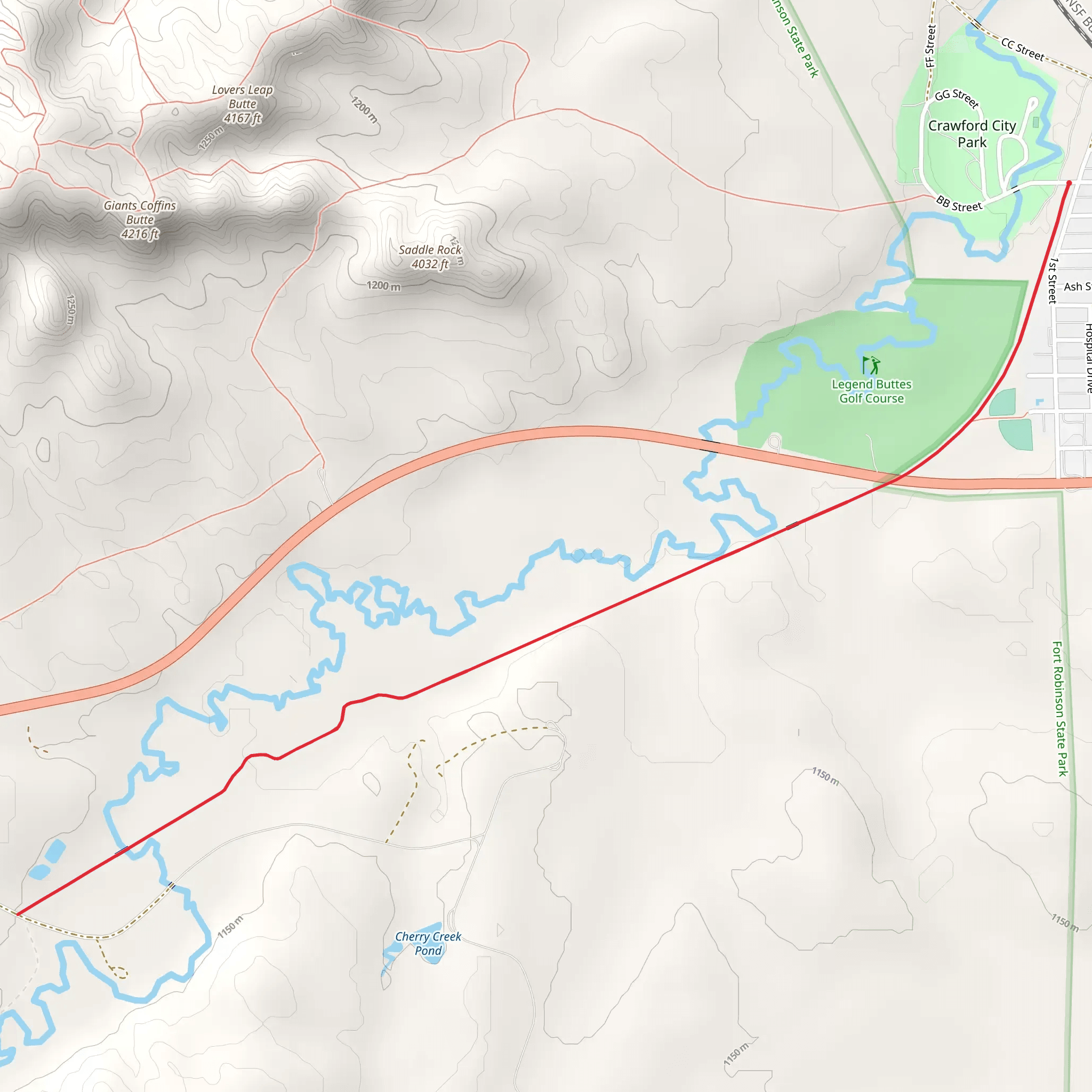 White River Trail mobile static map