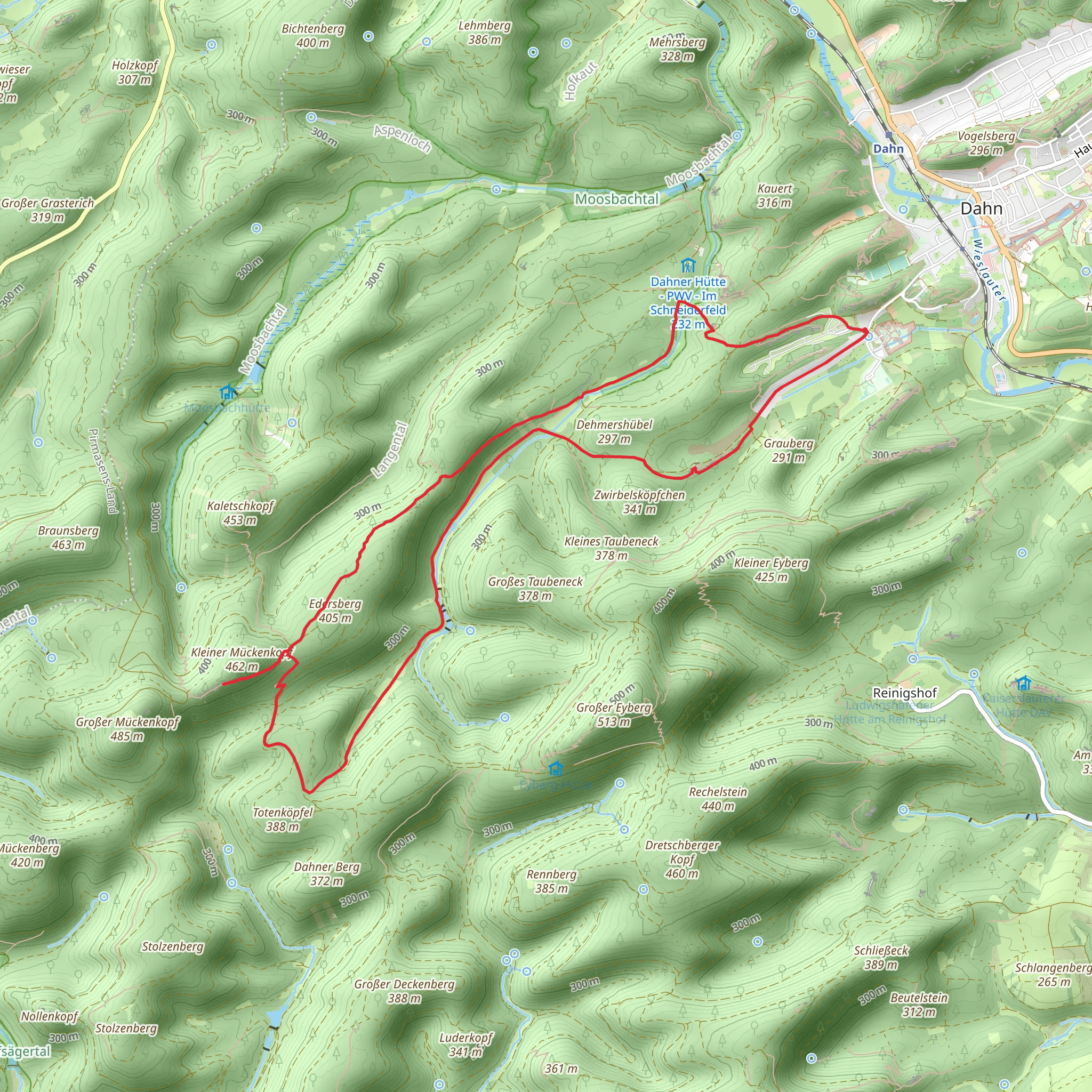 Dehmershübel and Edersberg Loop mobile static map