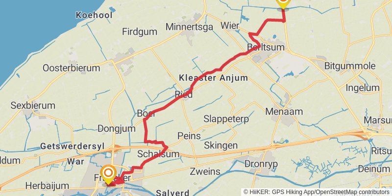 Elfstedenpad stage 9 Map