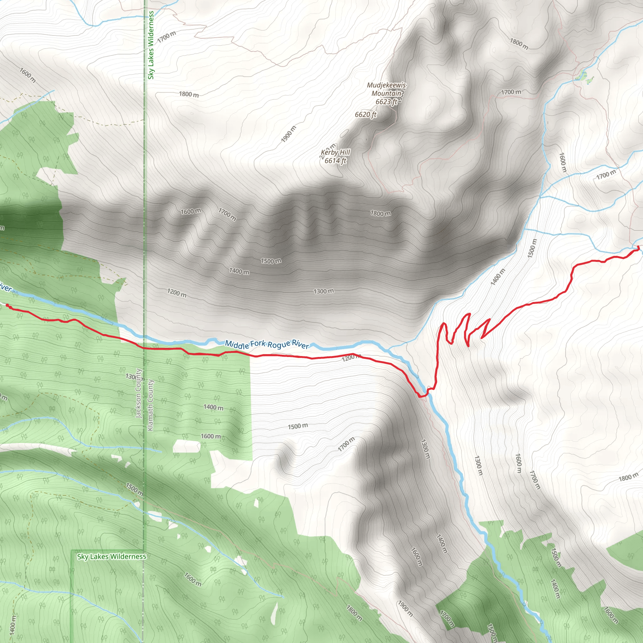 Halifax Trail via Rogue Wolf Loop Trail mobile static map