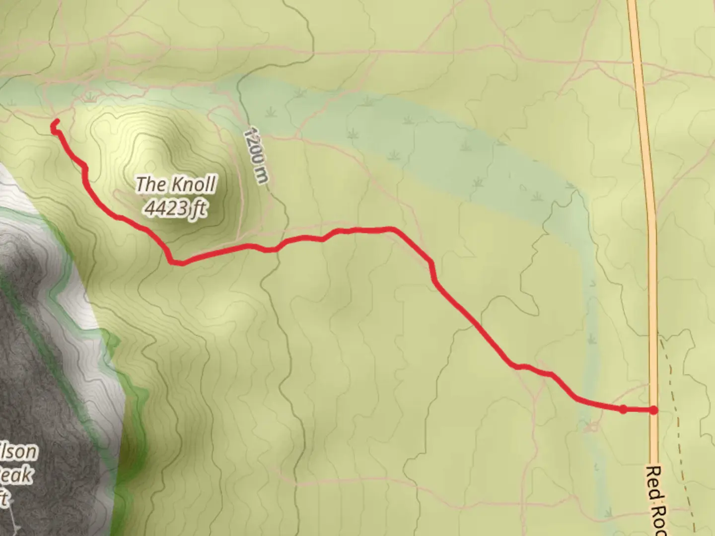 An image depicting the trail Chinle and South Oak Creek and its surrounding area.