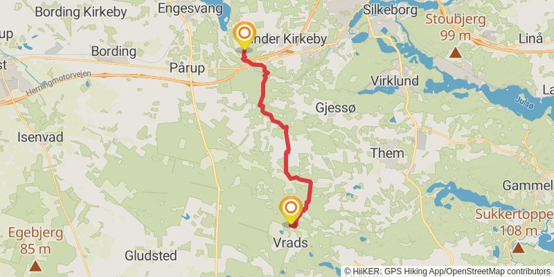 Hærvejen stage 14 Map