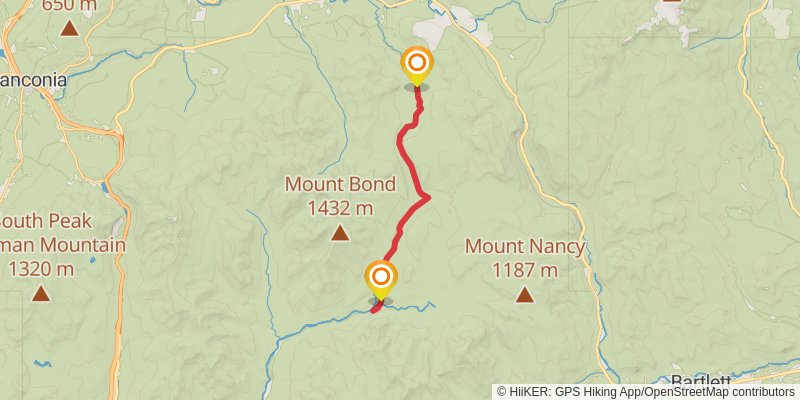 Thoreau Falls Trail stage 2 Map