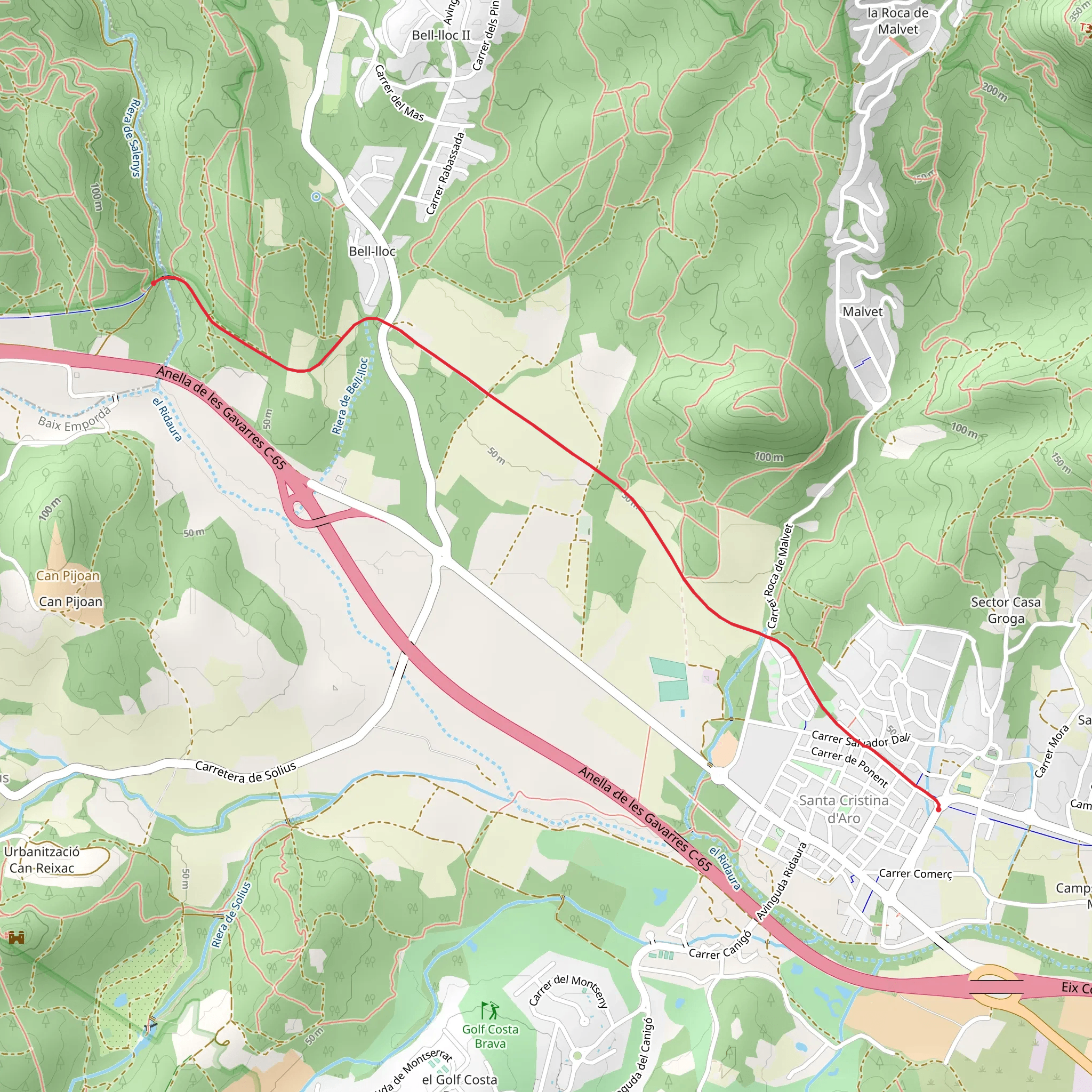 Pont de Salenys Footpath SL C 34 mobile static map