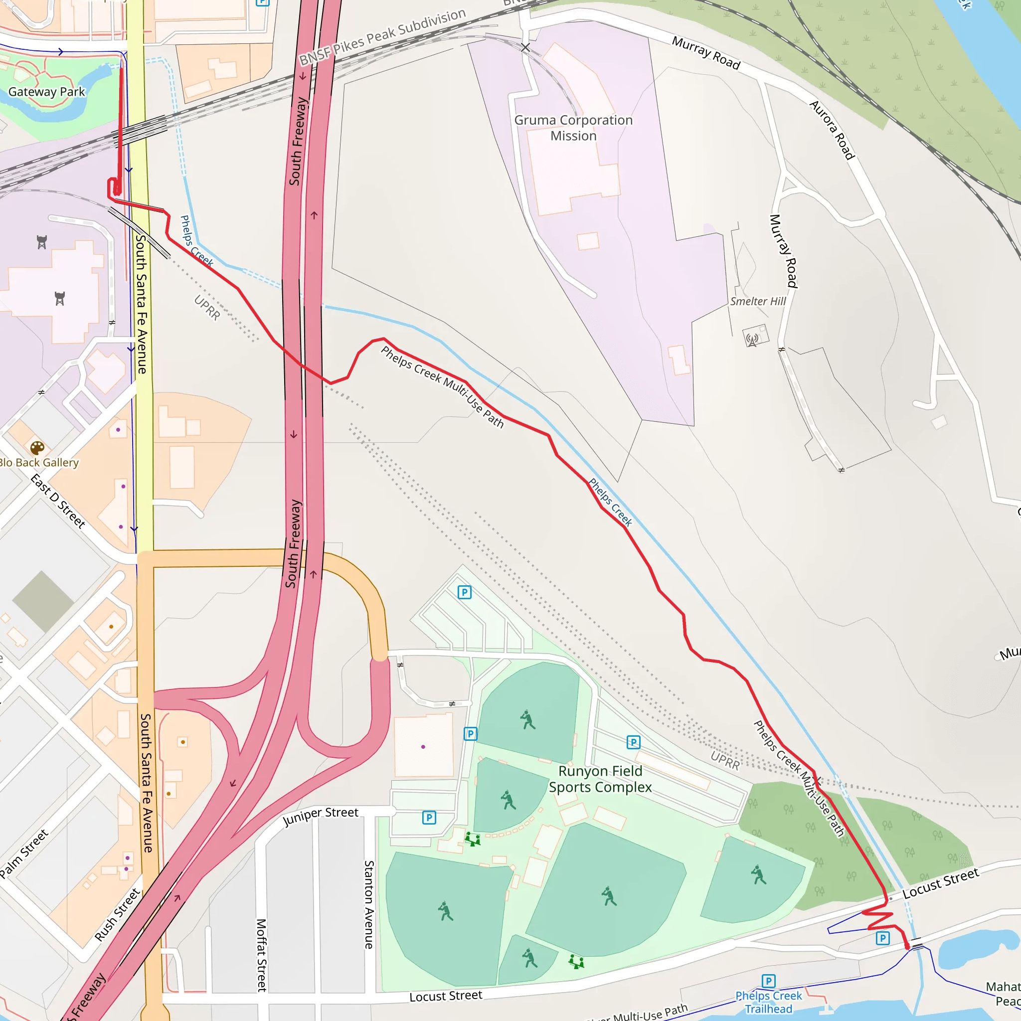 Phelps Creek Multi-Use Path mobile static map
