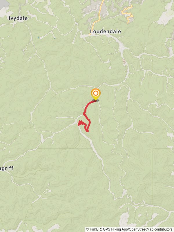 Davis Creek Trail and White Hollow Trail mobile static map