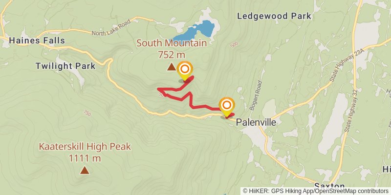 Escarpment Loop Trail spur 3 Map