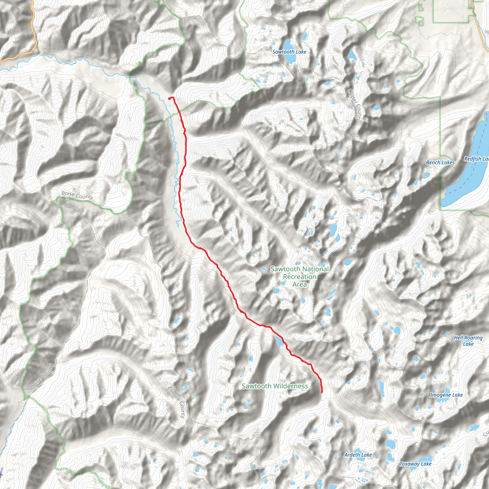 South Fork Payette River Trail - Grandjean mobile static map
