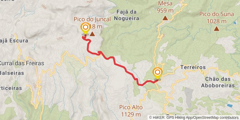 Rota Circula De Madeira spur 6 Map