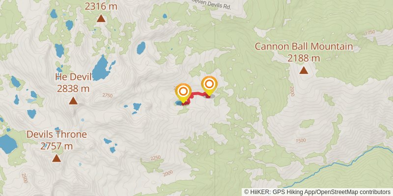 Seven Devils Loop spur 1 Map