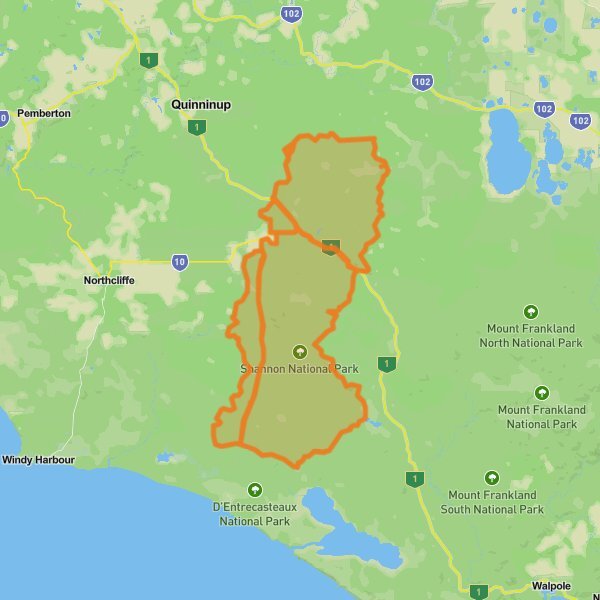 Shannon National Park mobile static map