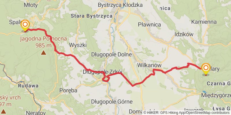 Main Sudety Trail stage 17 Map