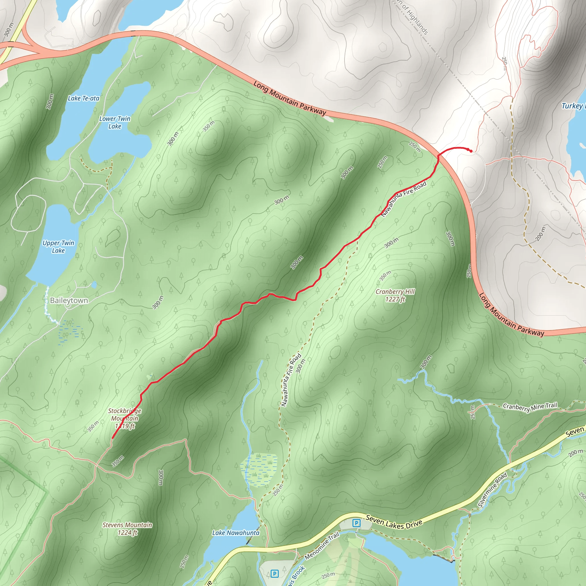 Long Mountain Trail mobile static map