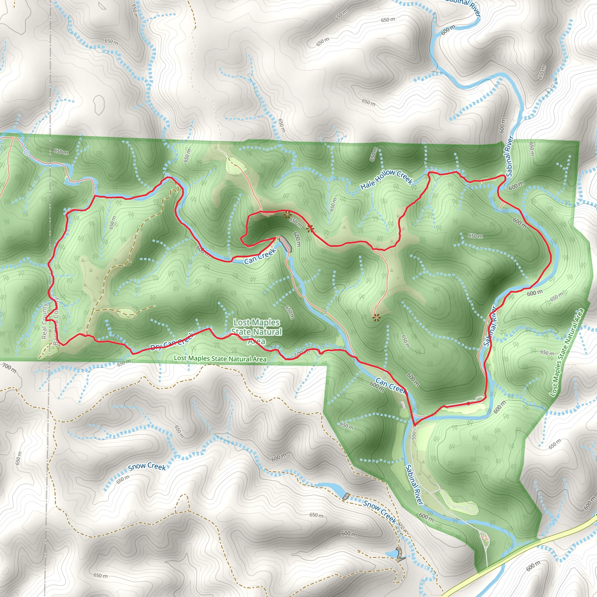 East and West Canyon Loop Trail mobile static map