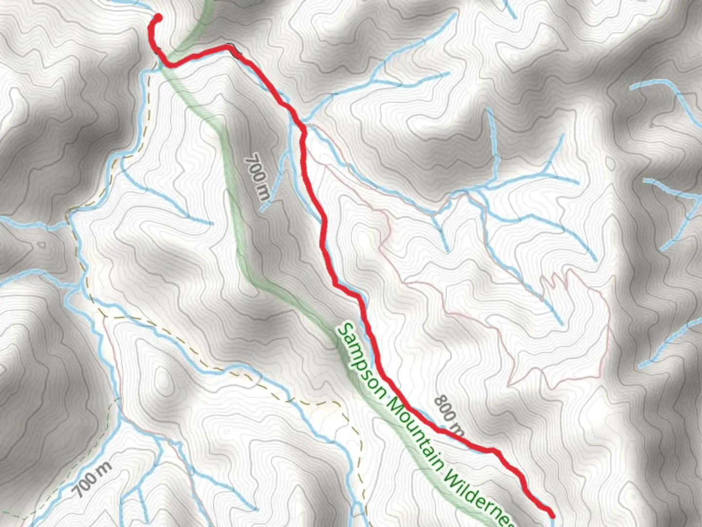 An image depicting the trail Squibb Creek Trail and its surrounding area.