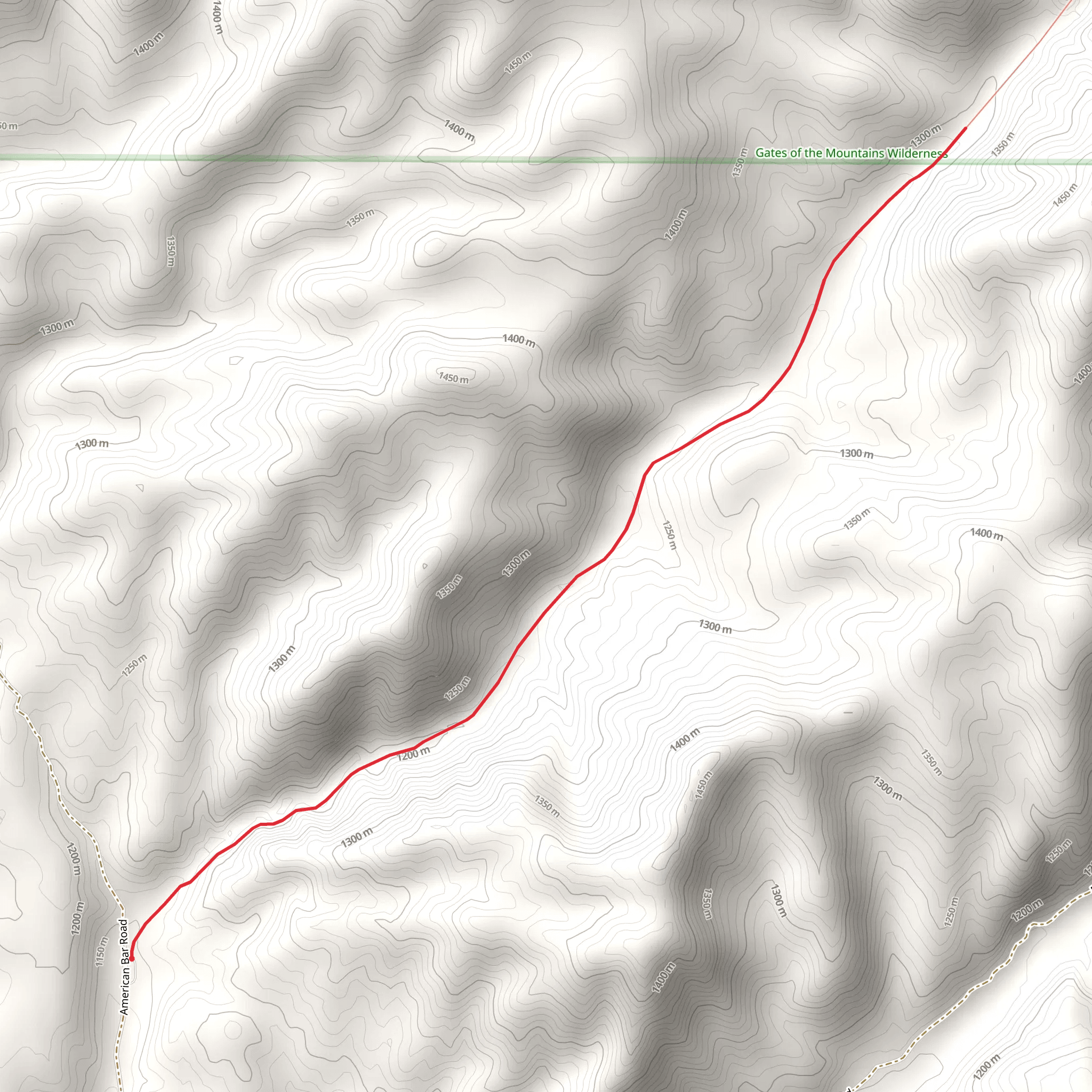 Stump Gulch via Big Log Gulch mobile static map