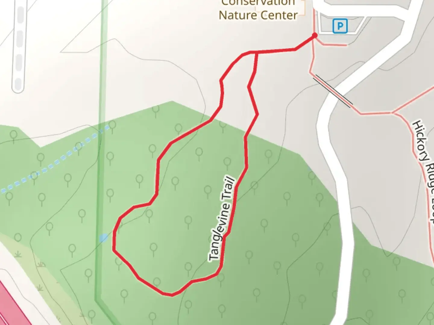 An image depicting the trail Tanglevine Loop Trail and its surrounding area.