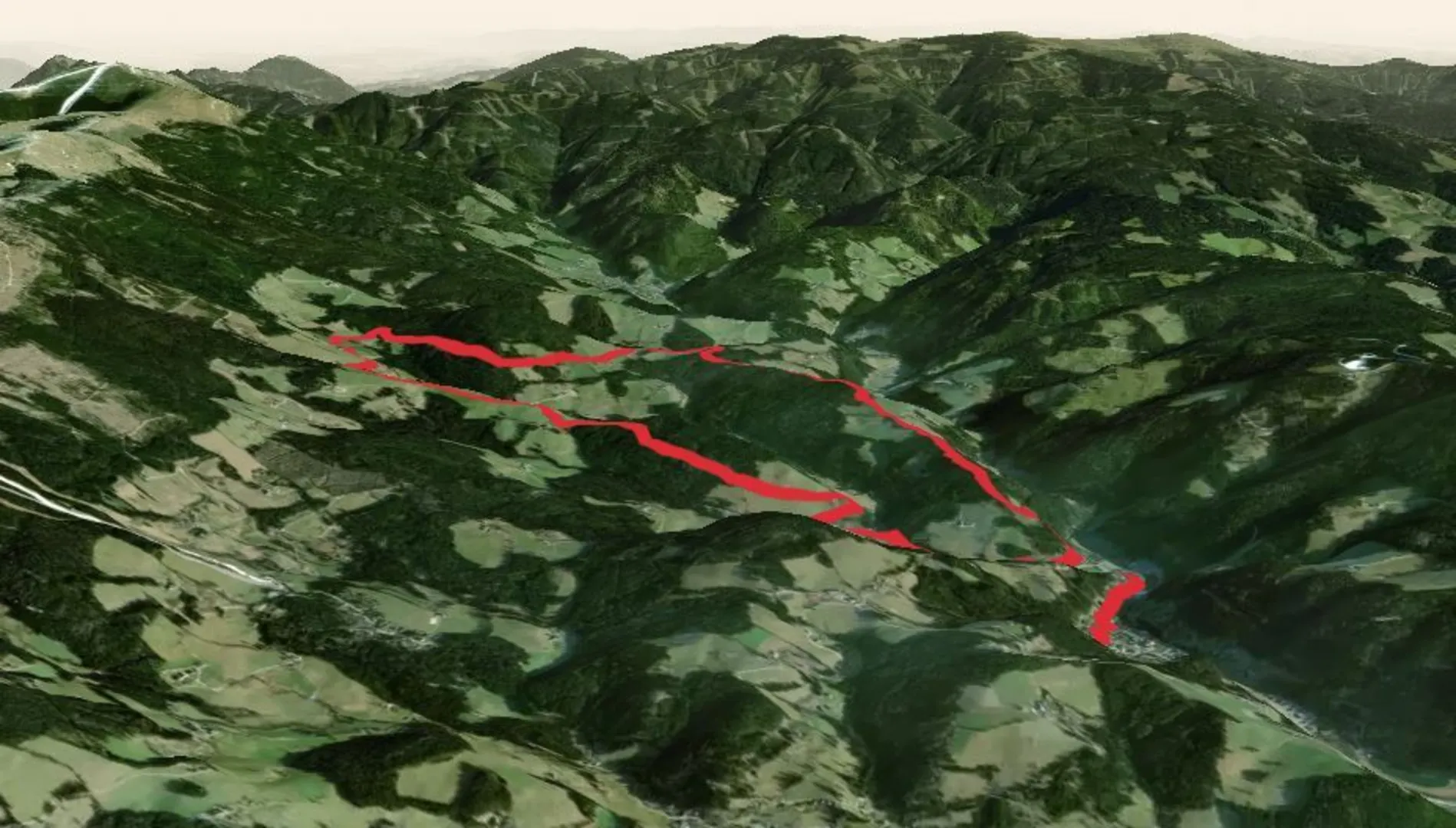 An image depicting the trail Kogel Mining Loop Trail and its surrounding area.