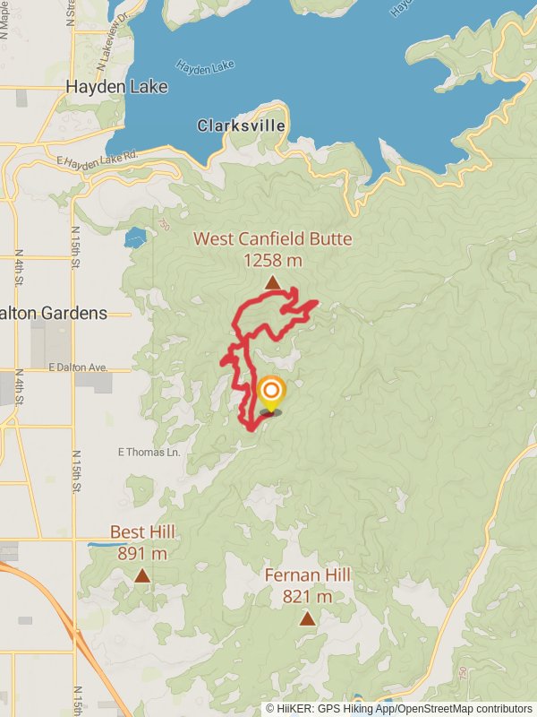 Trail 1 and 3 Loop - West Canfield Butte