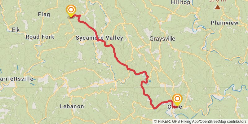 North Country Trail - Ohio stage 67 Map
