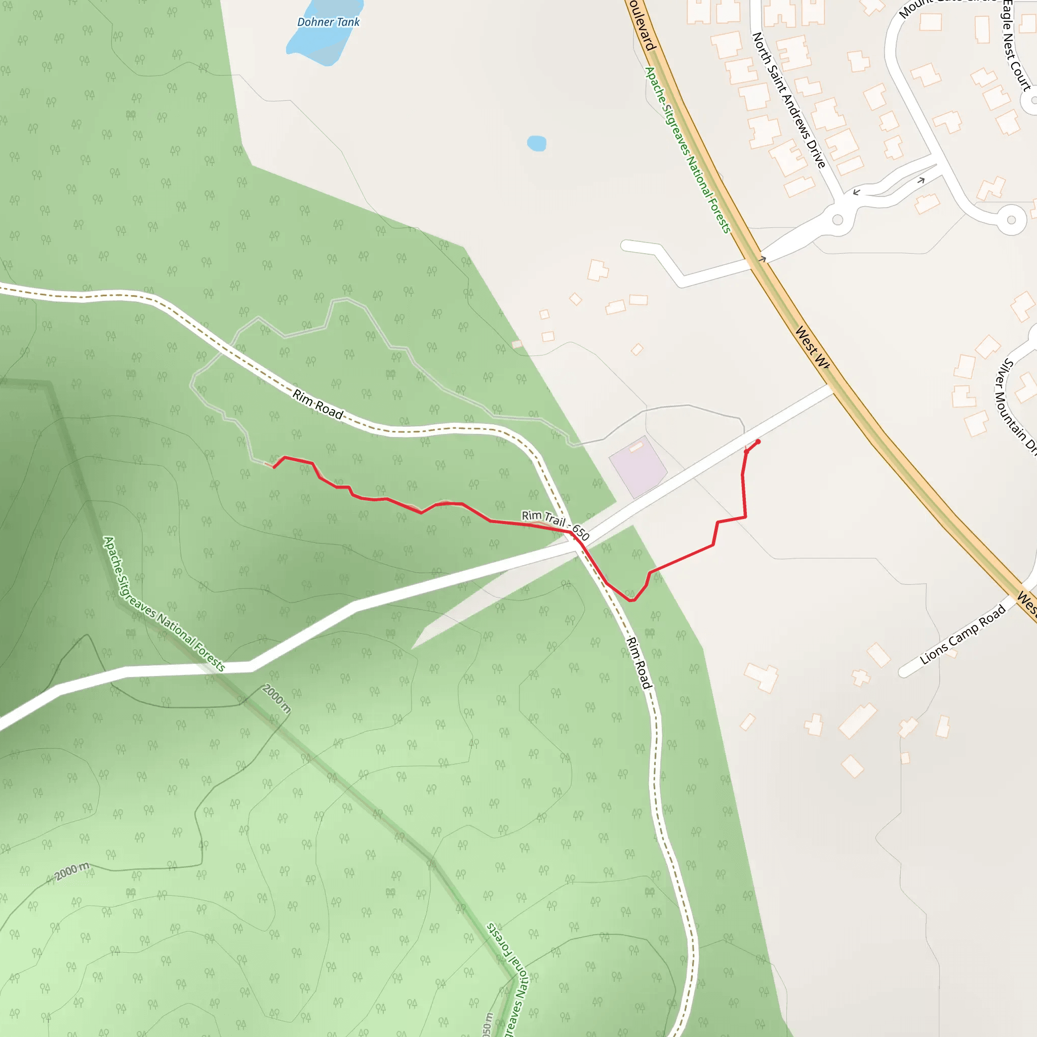 Rim Trail mobile static map