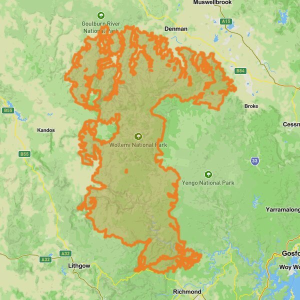 Wollemi National Park mobile static map
