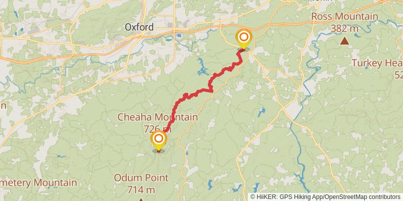 Pinhoti Trail stage 10 Map