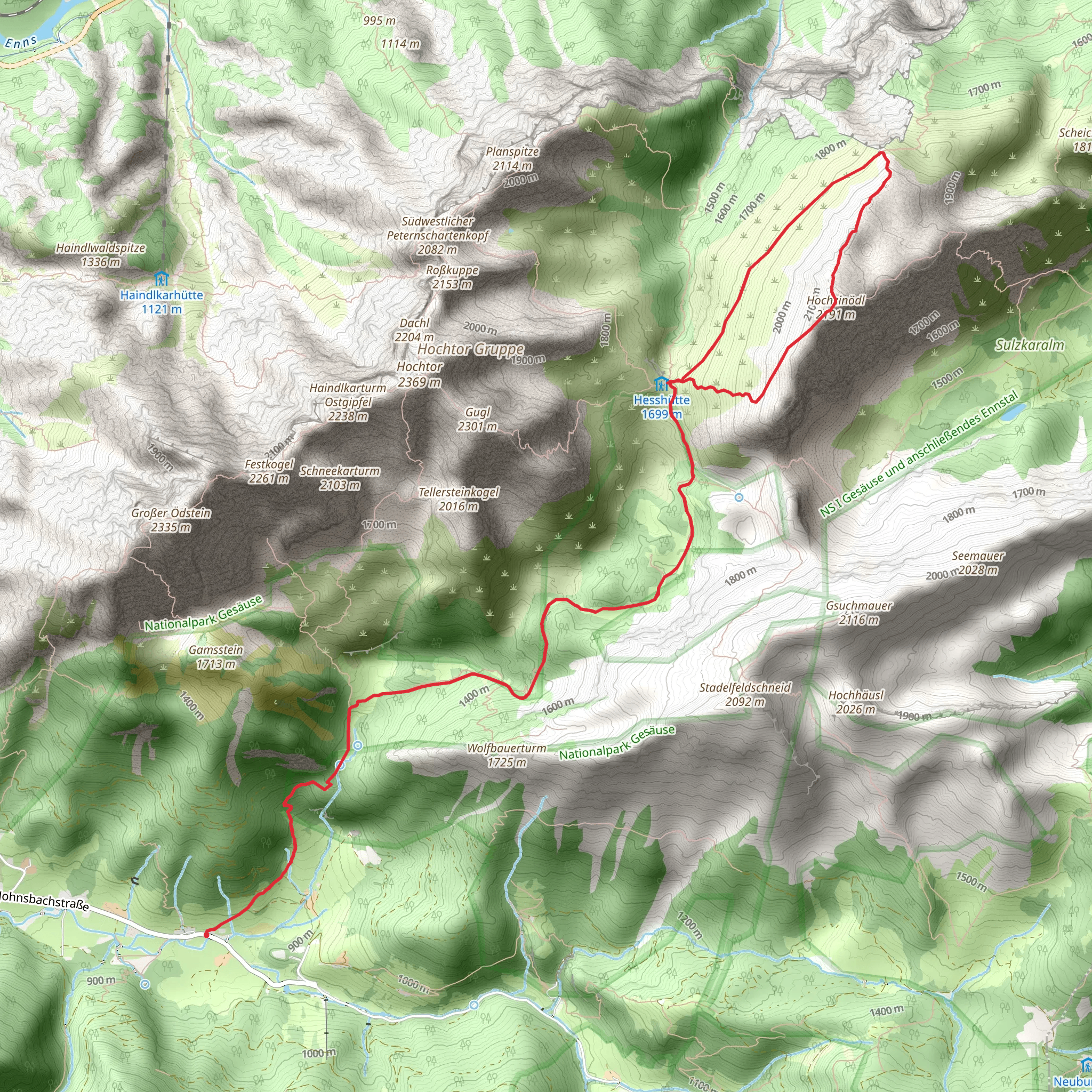 Zinödl-Panoramaweg mobile static map