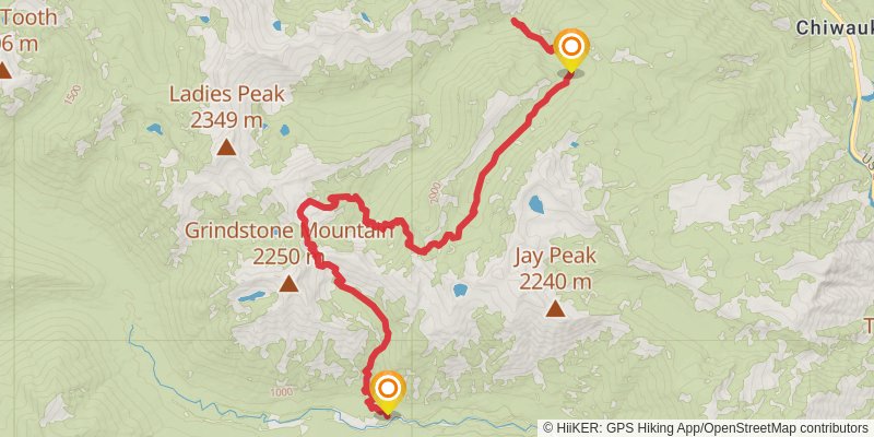 Painter Creek via Chatter Creek Trail stage 4 Map