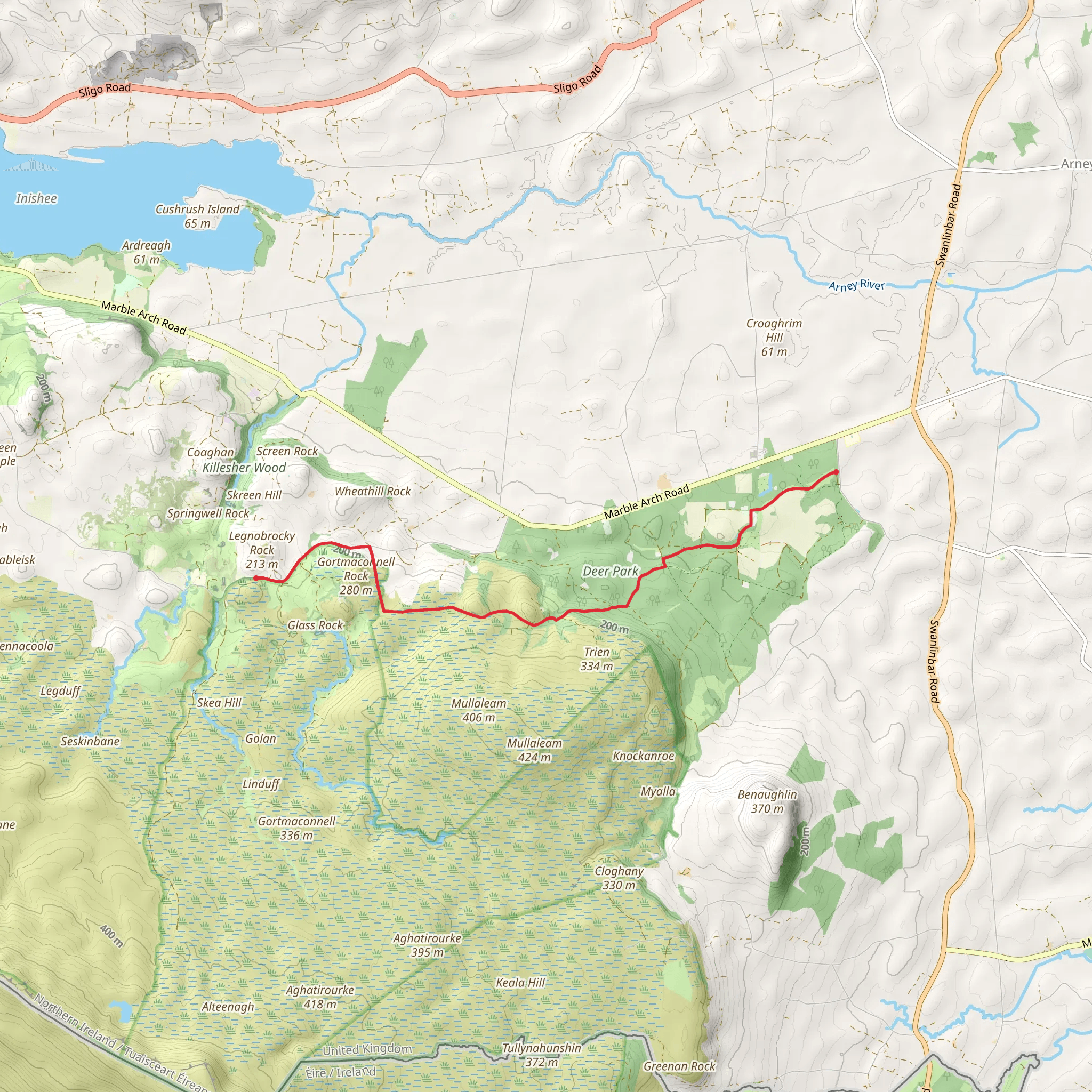 Florence Court Forest Trail mobile static map