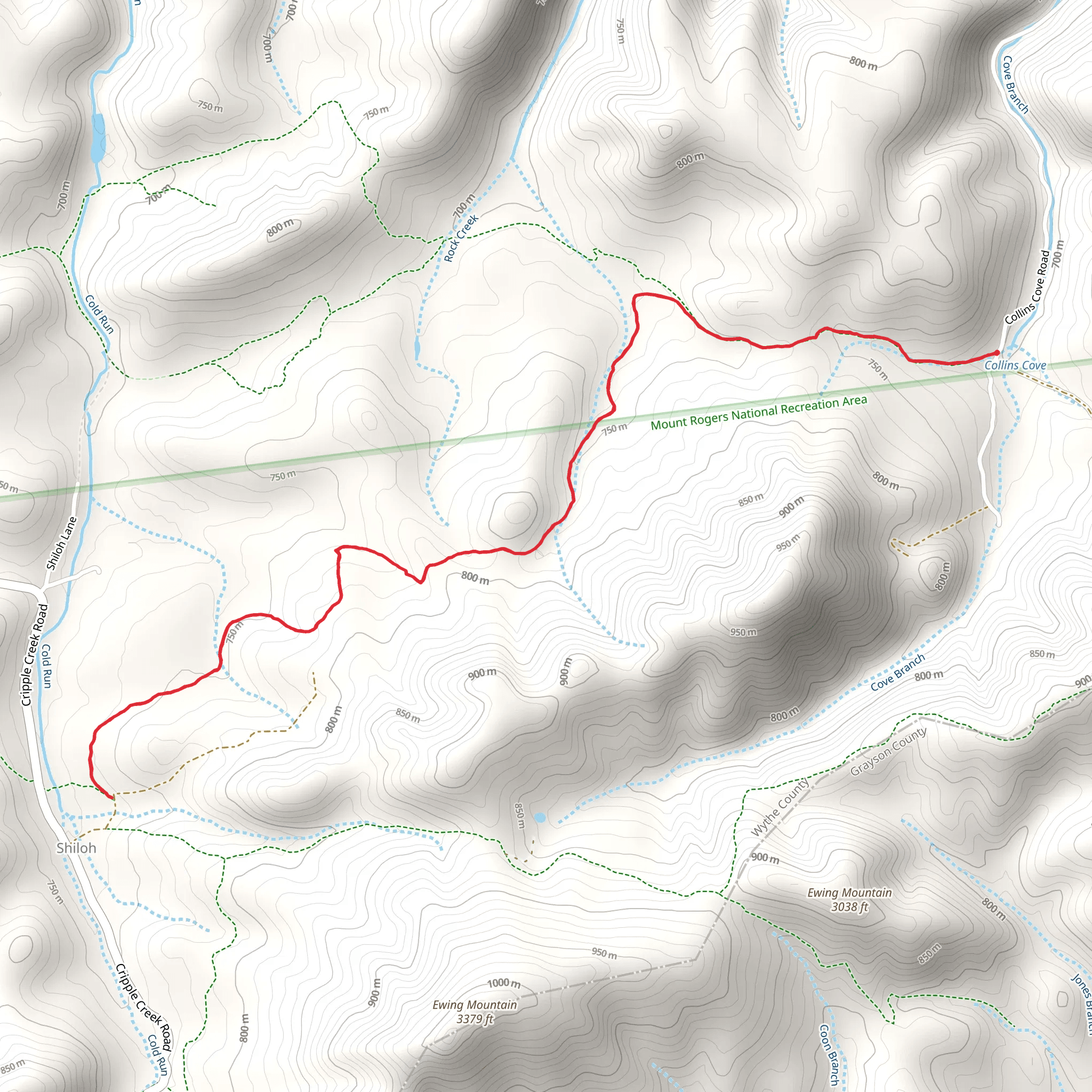 Moore Trail mobile static map