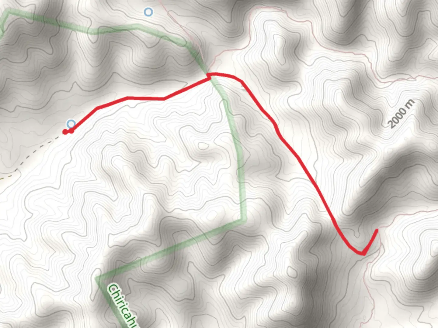 An image depicting the trail Hughes Tank Trail via Rock Creek Trail and its surrounding area.