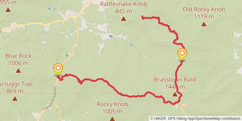 Brasstown Bald and Arkaquah Trail stage 3 Map