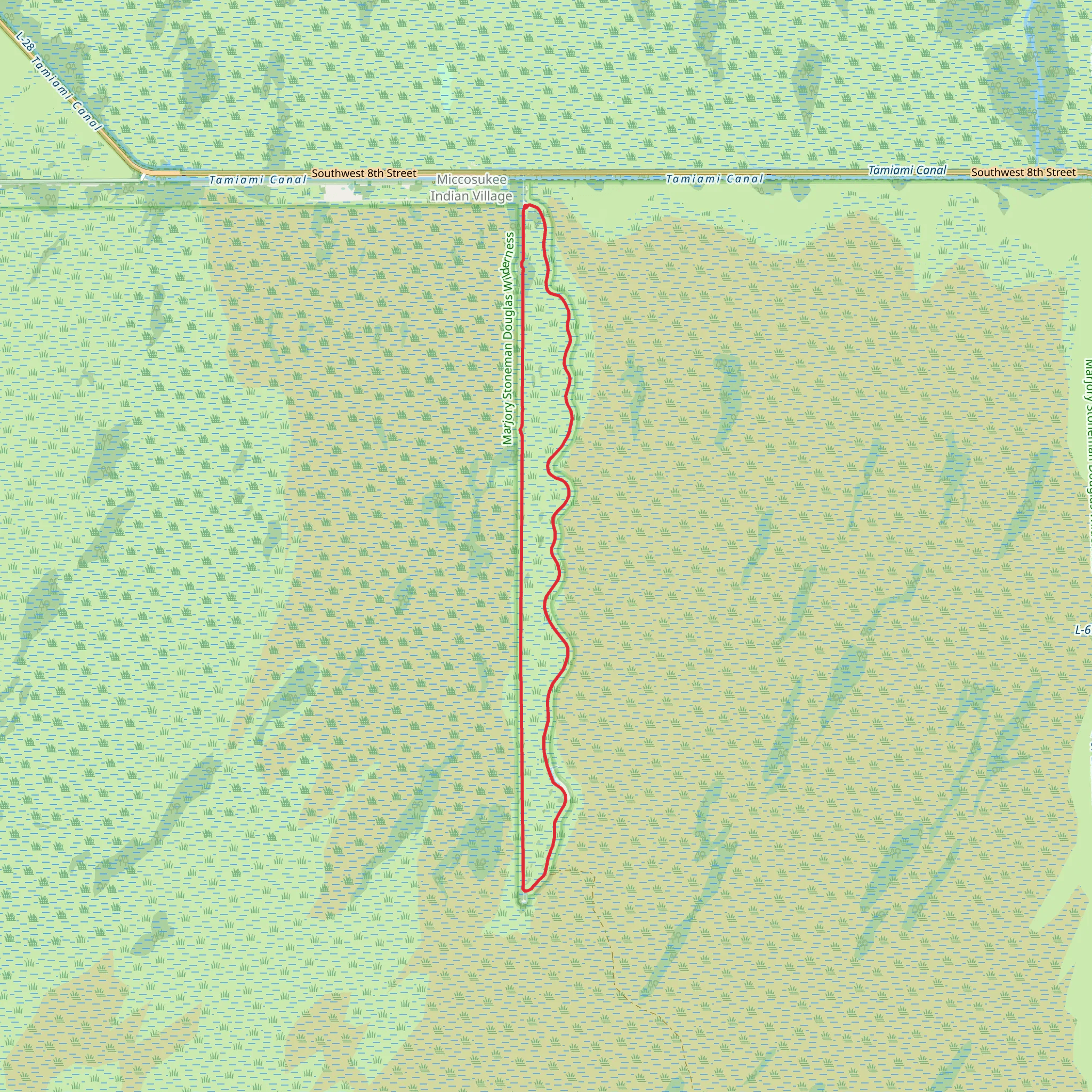 Shark Valley Loop mobile static map