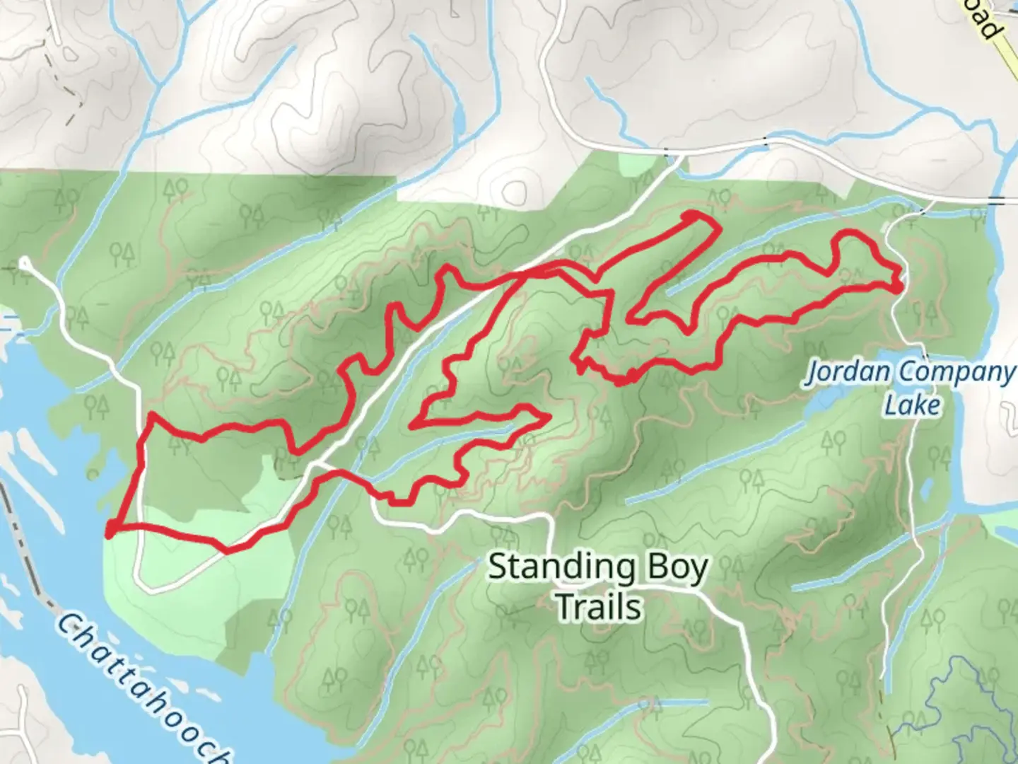 An image depicting the trail Primary Goods, Bimini and Chufi Loop and its surrounding area.