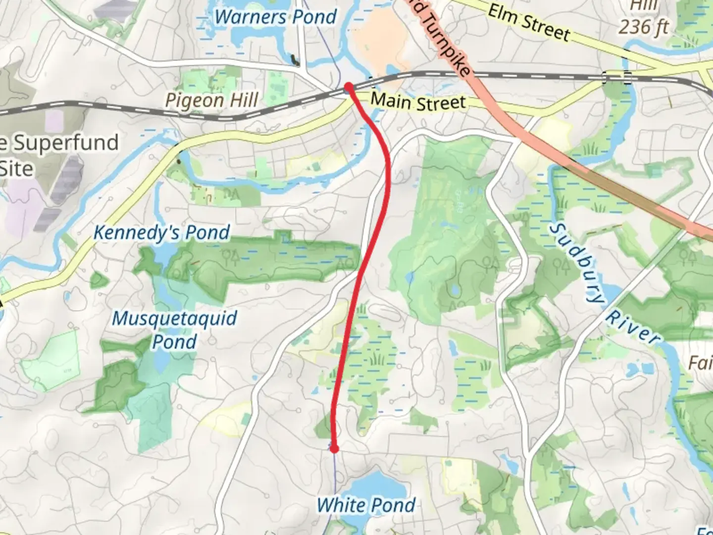 An image depicting the trail Bruce Freeman Rail Trail and its surrounding area.