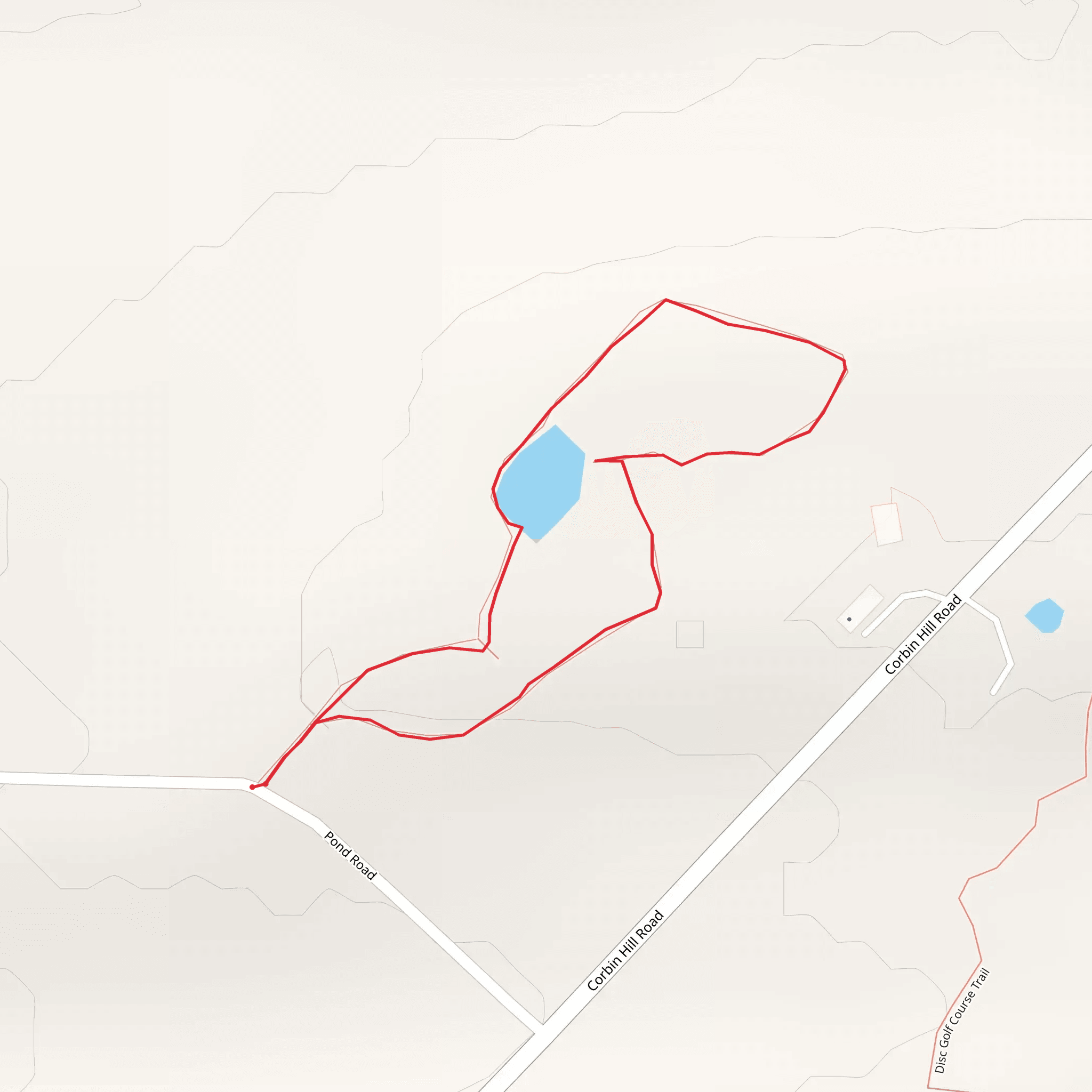 Pond Road and Corbin Hill Road Loop mobile static map