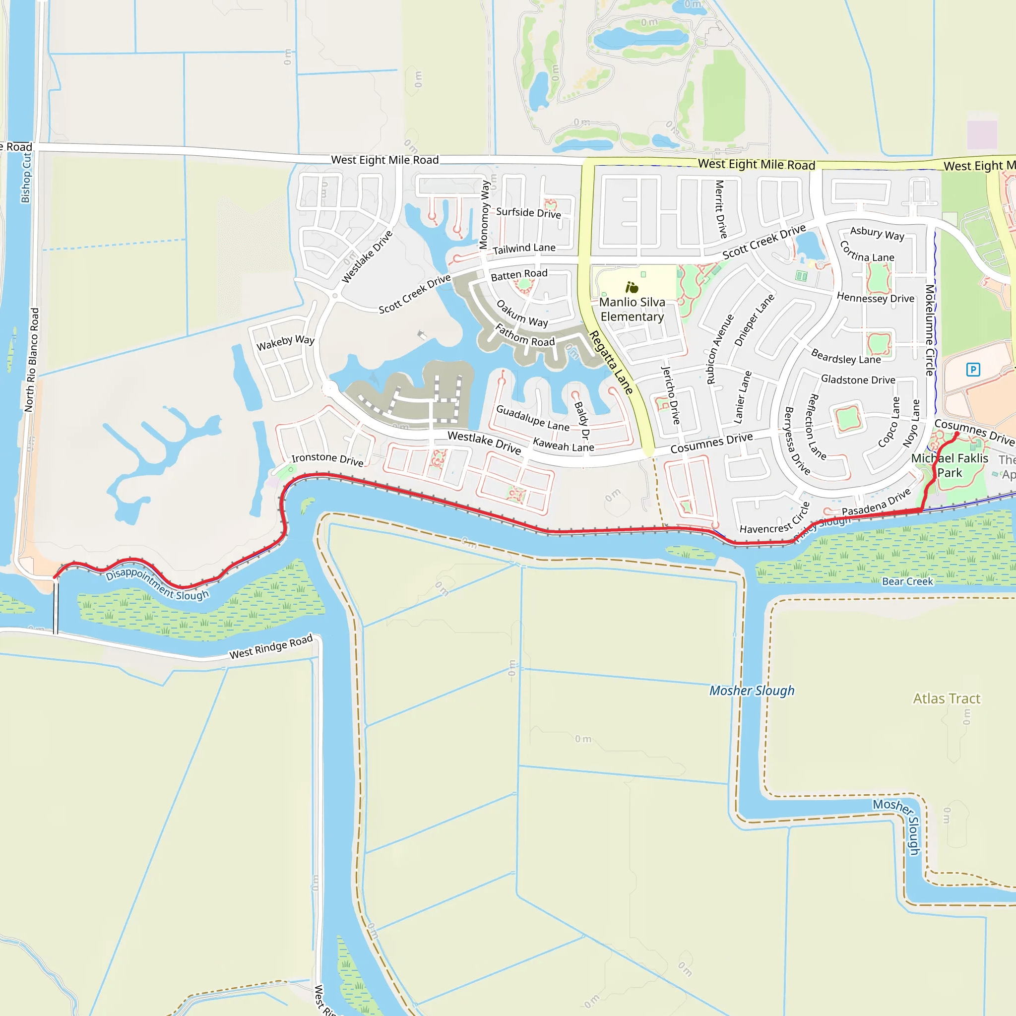 Atherton Road - Michael Faklis Park mobile static map