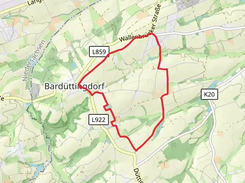 Bardüttingdorf Rundwanderweg Loop